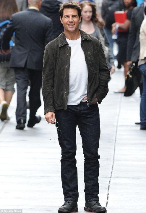 Outfit: Dark olive suede bomber jacket, White crew neck t-shirt, Dark wash straight leg jeans, Black leather lace-up shoes